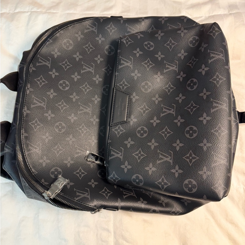 Louis Vuitton Black and Gray Monogram Backpack - Picture 3 of 7